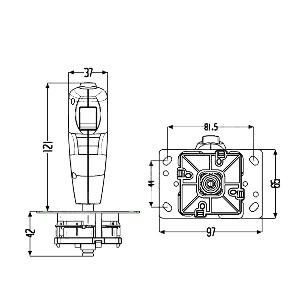 Arcade Game Cabinet Flight Stick Joystick Trigger w/ Microswitch NO Vibration
