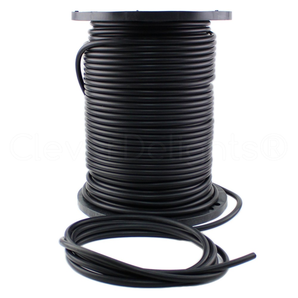 Solid Rubber Cord 1/2 Diameter 5 Feet Buna 70 Durometer Black 0.5 R