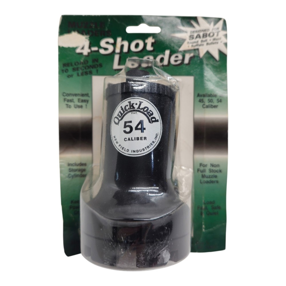 Quick-Load 4-Shot Loader .54 Cal Muzzleloader Speed Loader Sabot Vintage USA
