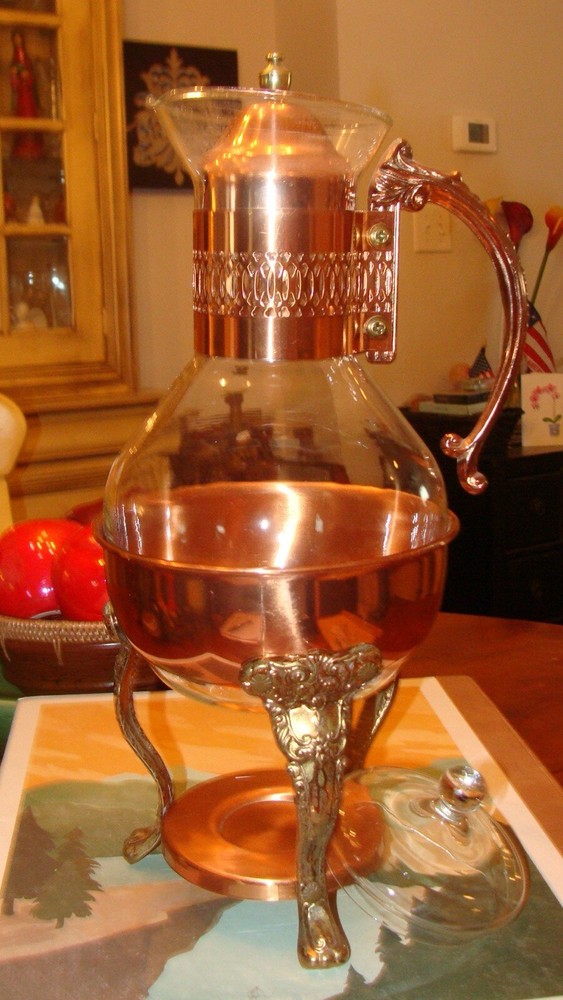 SOLID COPPER COFFEE CARAF ~ 12.5” x 6.5” ~ VERY EXCELLENT CONDITION ~