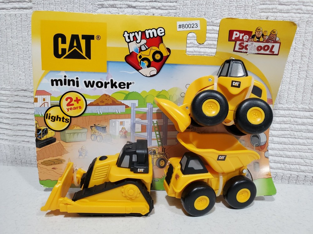CAT Caterpillar Mini Worker 3-Pack Vehicles Official NEW