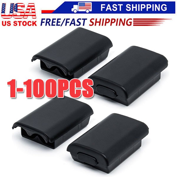 AA Battery Back Cover Case Shell Pack For Xbox 360 Wireless Controller Black Lot