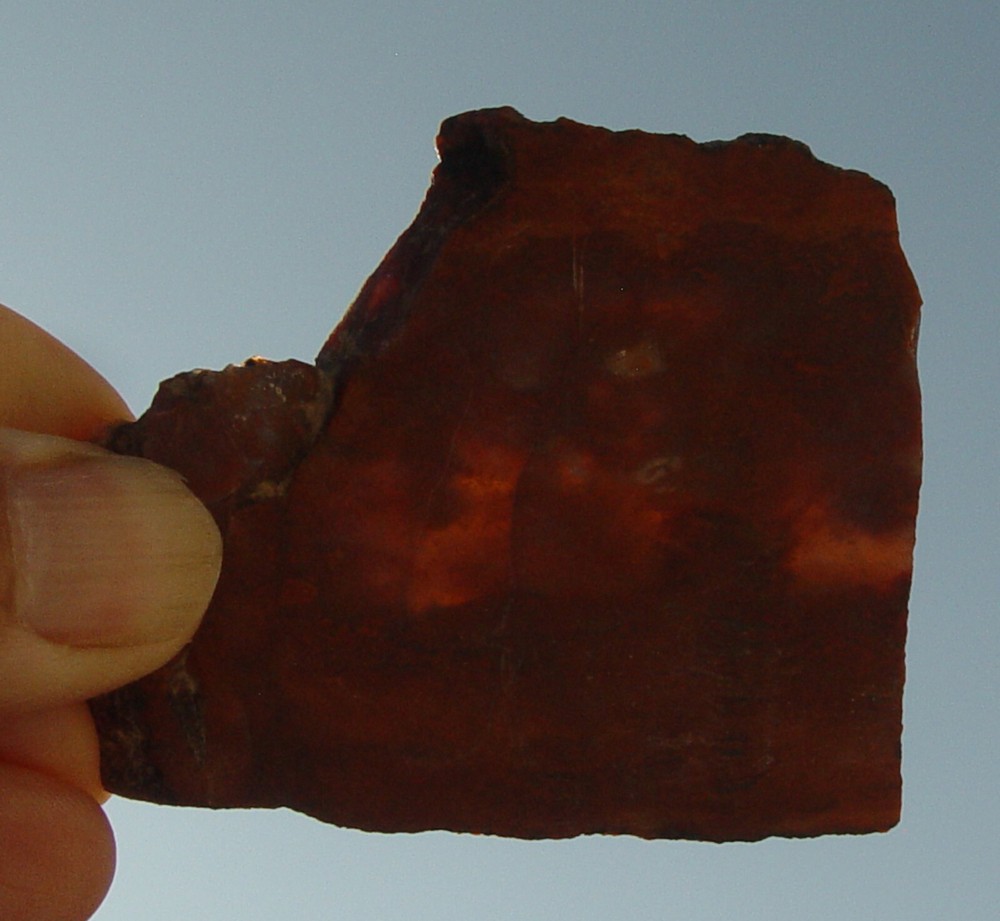 Red and White Agate Lapidary Slab T1278