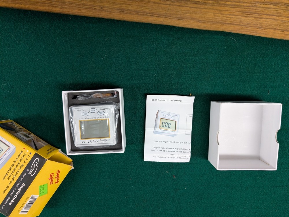 iGaging Angle Cube Digital Angle Protractor Gauge