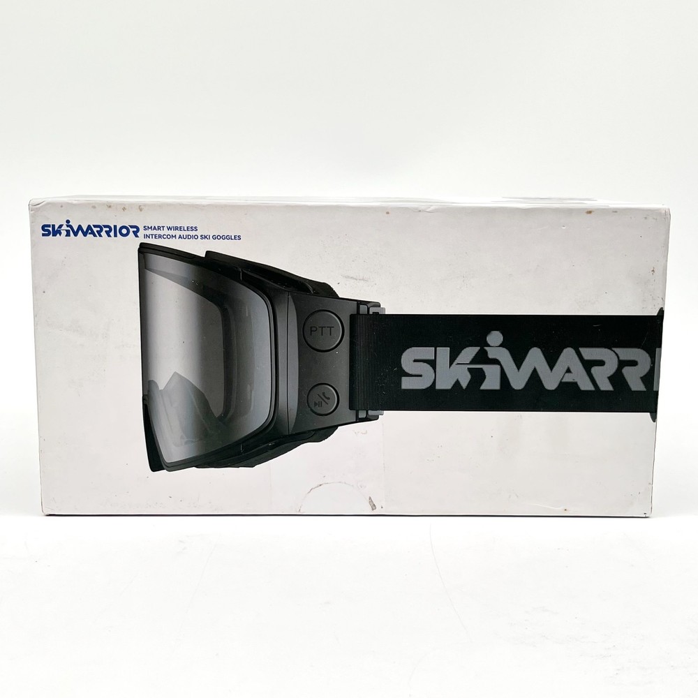 SKIWARRIOR Black Smart Wireless Intercom Audio Ski Goggles With Detachable Strap