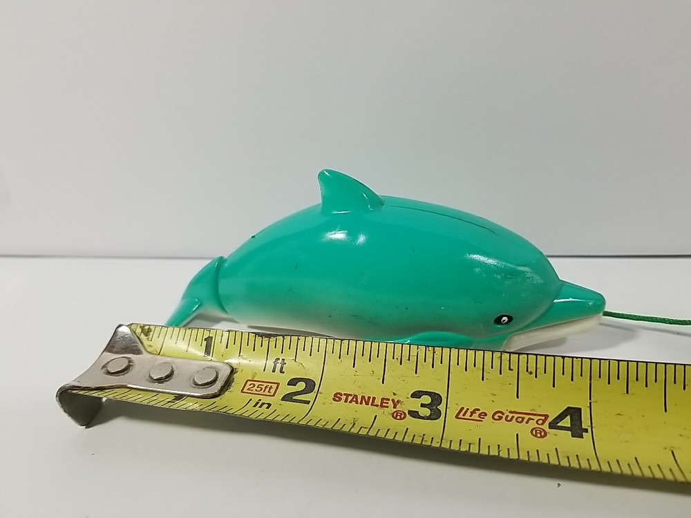 Vintage PULL-STRING Dolphin w/ Flapping Flipper Action Ball Playing - Works