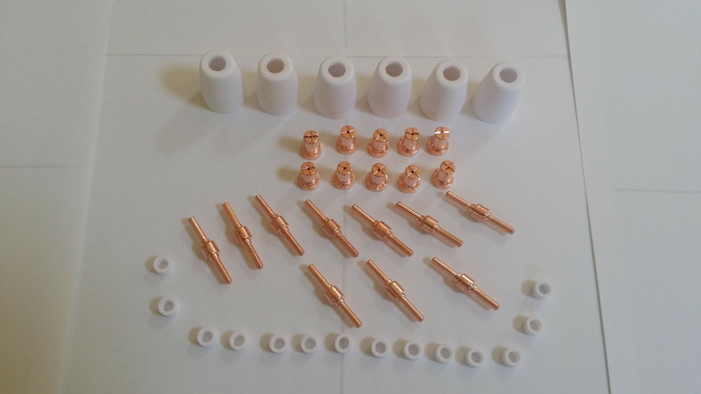 REBOOT RBC-5000D CONSUMABLES 40PCS COPPER EXTENDED FOR PLASMA CUTTER
