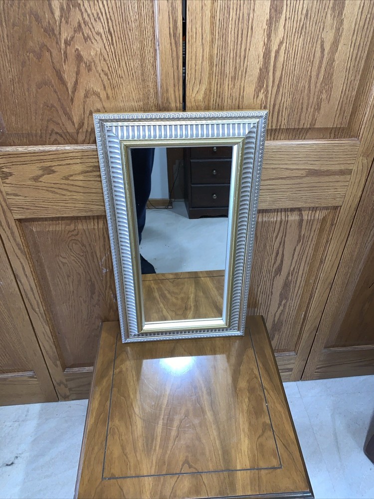 Vintage Ornate 25” X 14” Mirror