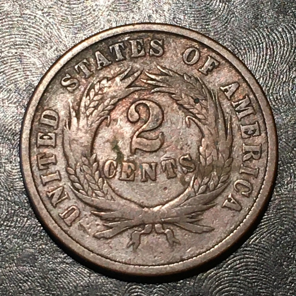 1865 Two Cent Piece - High Quality Scans #L228