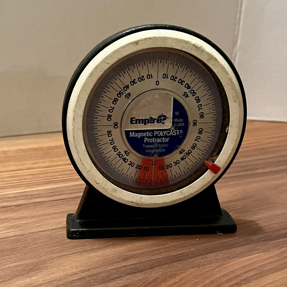 Vintage Empire Magnetic Polycast Protractor 36 USA