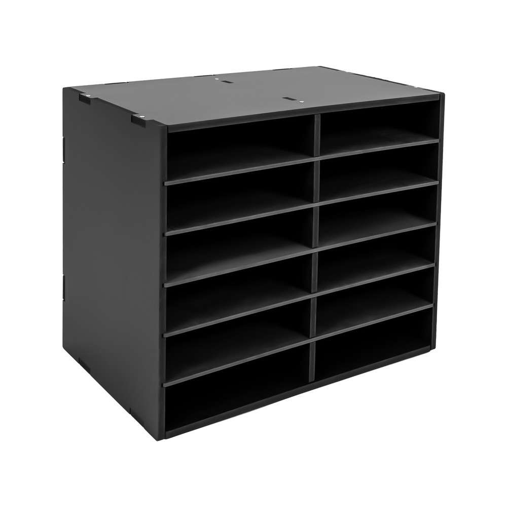 Large Capacity Literature Organizer with Adjustable Slots for Efficient Storage