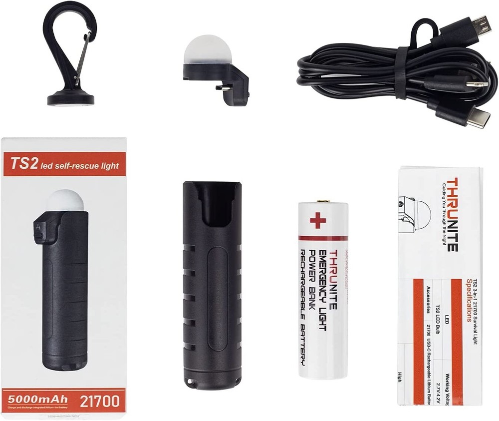 ThruNite TS2 Rechargeable Camping Lantern Flashlight Survival Light