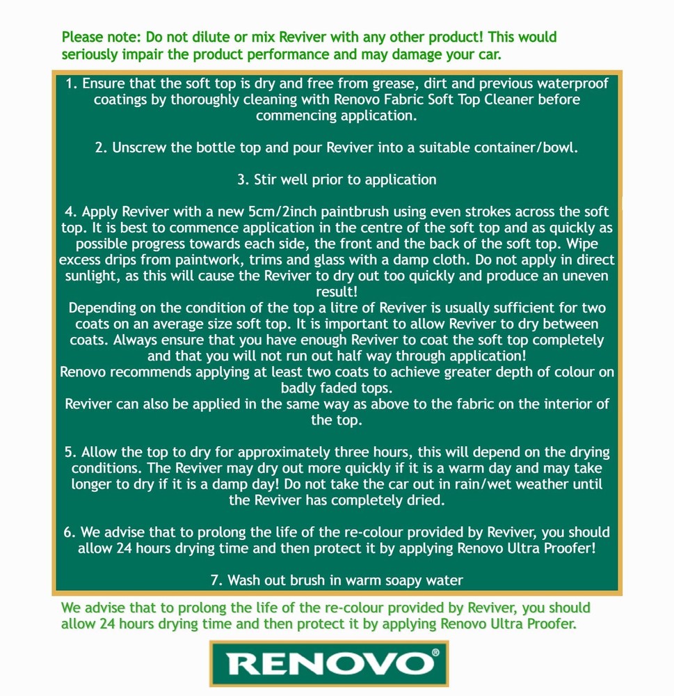 500ml Soft Top Reviver Dark Brown