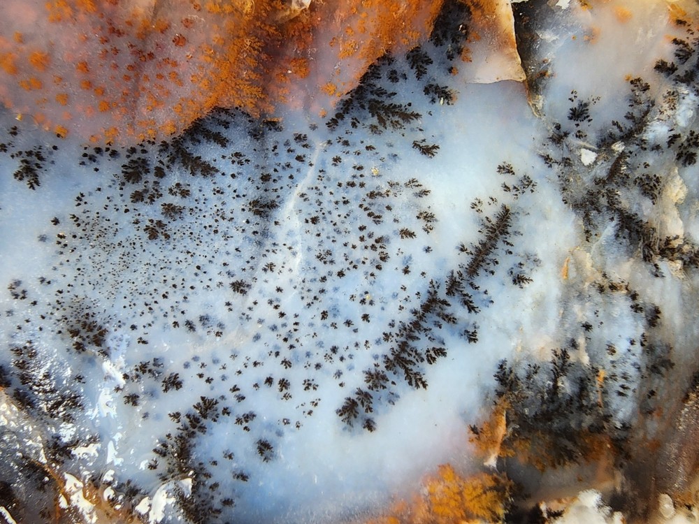 31.85 oz (903 gr) Bluish Dendritic Opal Agate, Dendritic Opal, Dendritic Agate