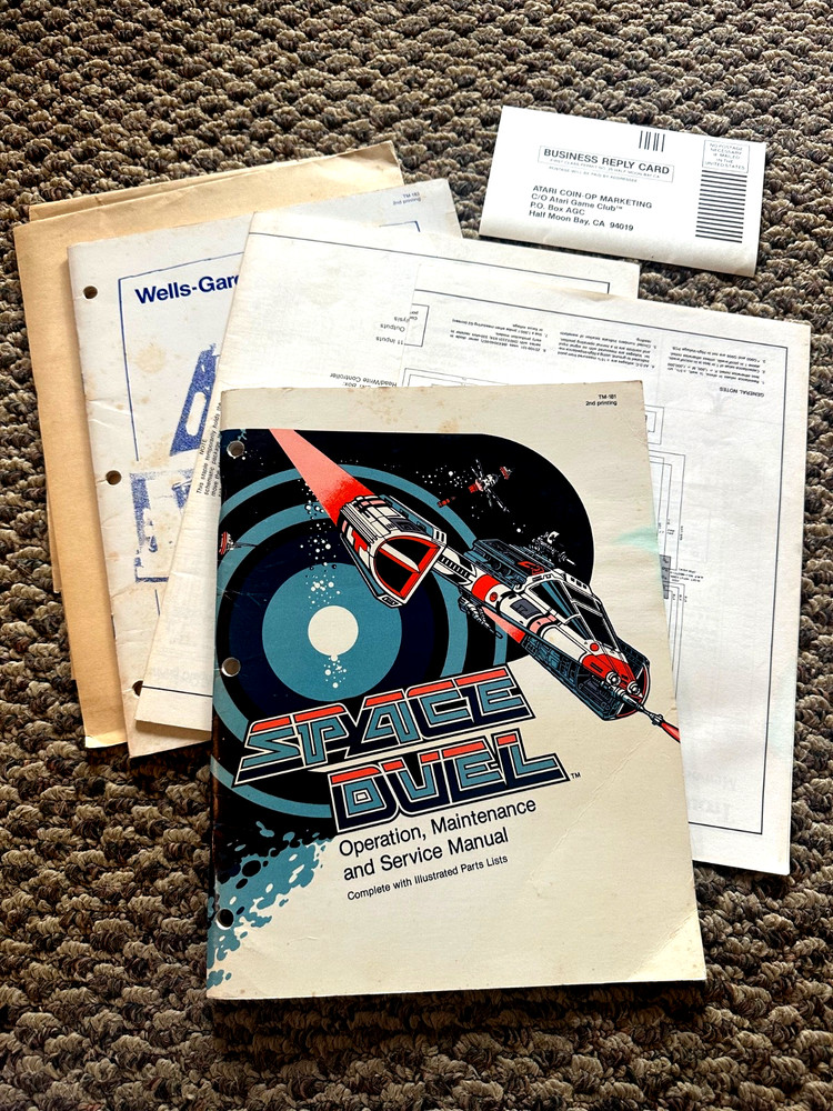 Space Duel Video Arcade Game Service Operators Manual Original Plus Extras