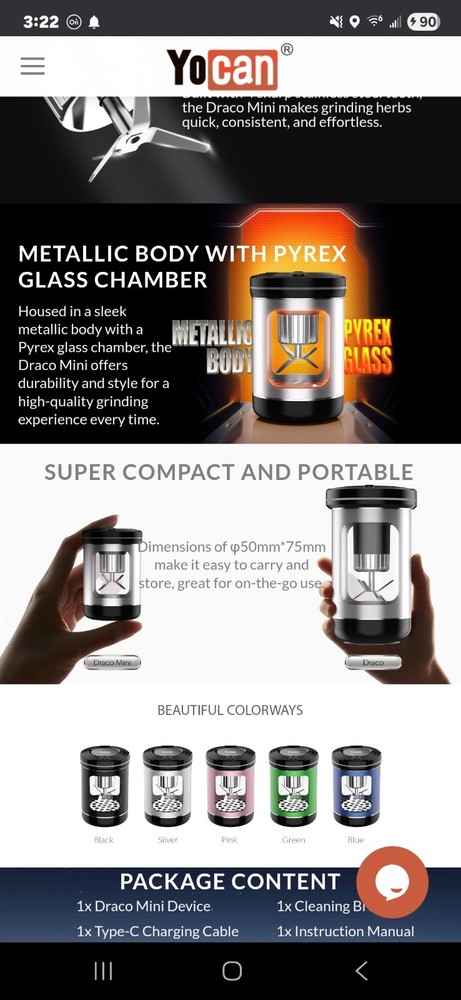 Draco Electric Mini Smart Grinder | Silver