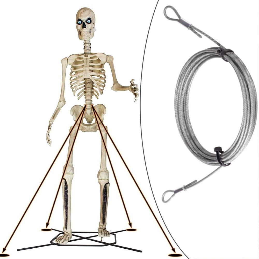 1Pcs Replacement Tether Cable Guy Wire Fits 12Ft Skeleton,Tether Cable Guy Wire