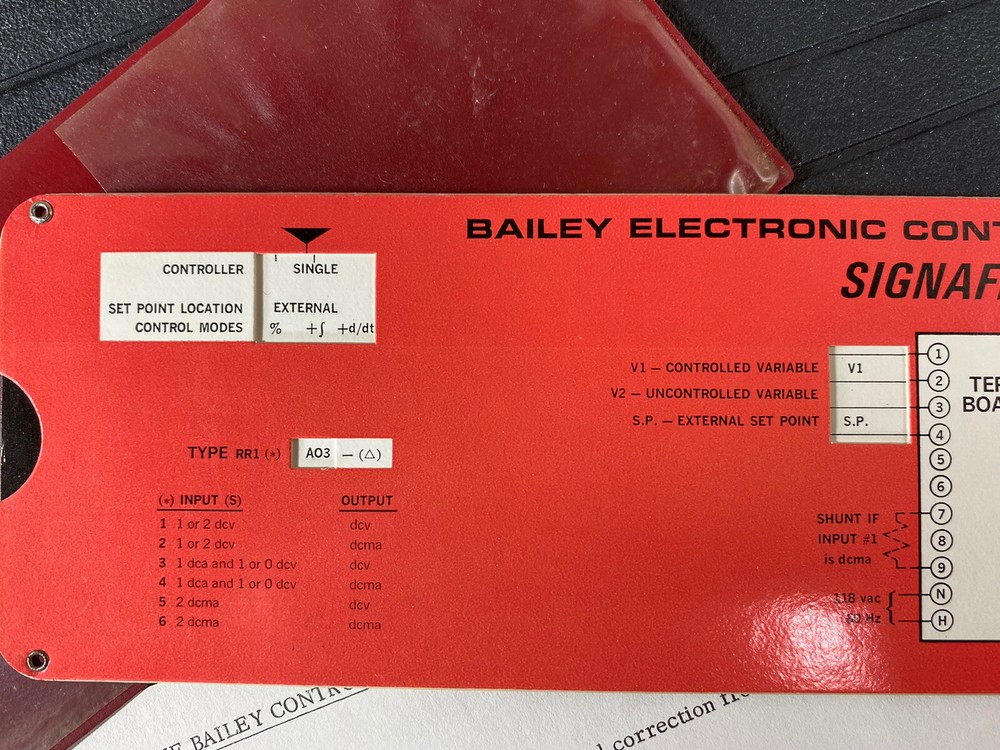 Vtg BAILEY METER CO. Controller Application Slide Rule Pneumatic Electronic 1969