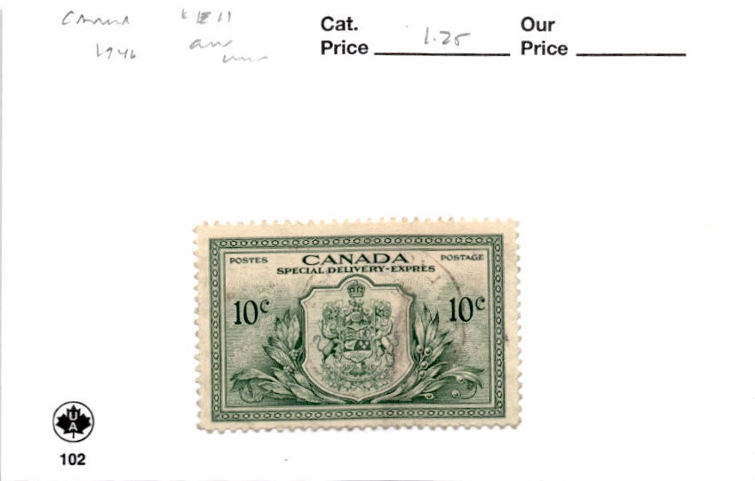 Canada, Postage Stamp, #E11 Used, 1946 Special Delivery (AI)