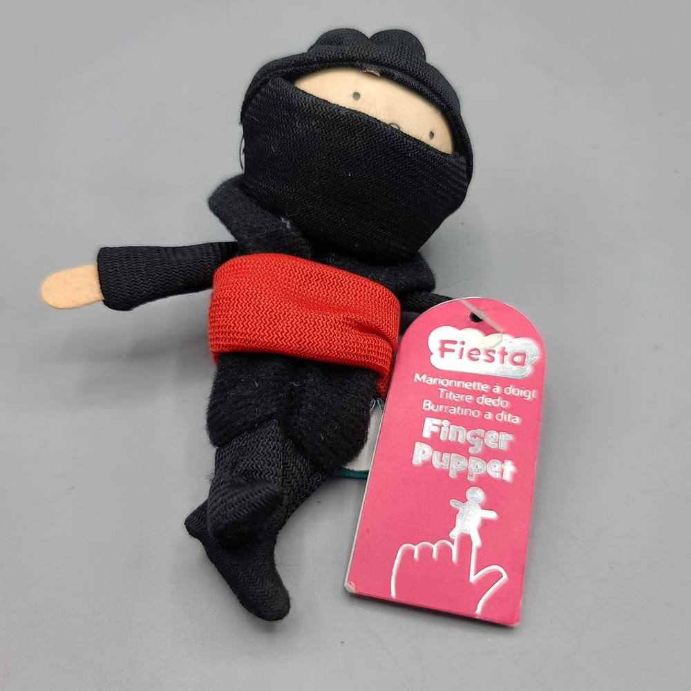 Fiesta Crafts Black Red Ninja Finger Puppet