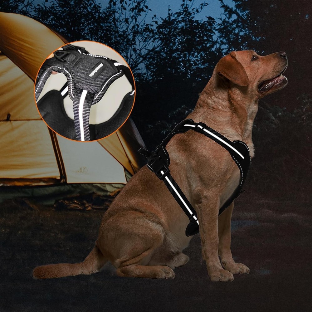 Prime Trail Supply No-Pull Dog Walking Harness – Adjustable, Reflective S-XL