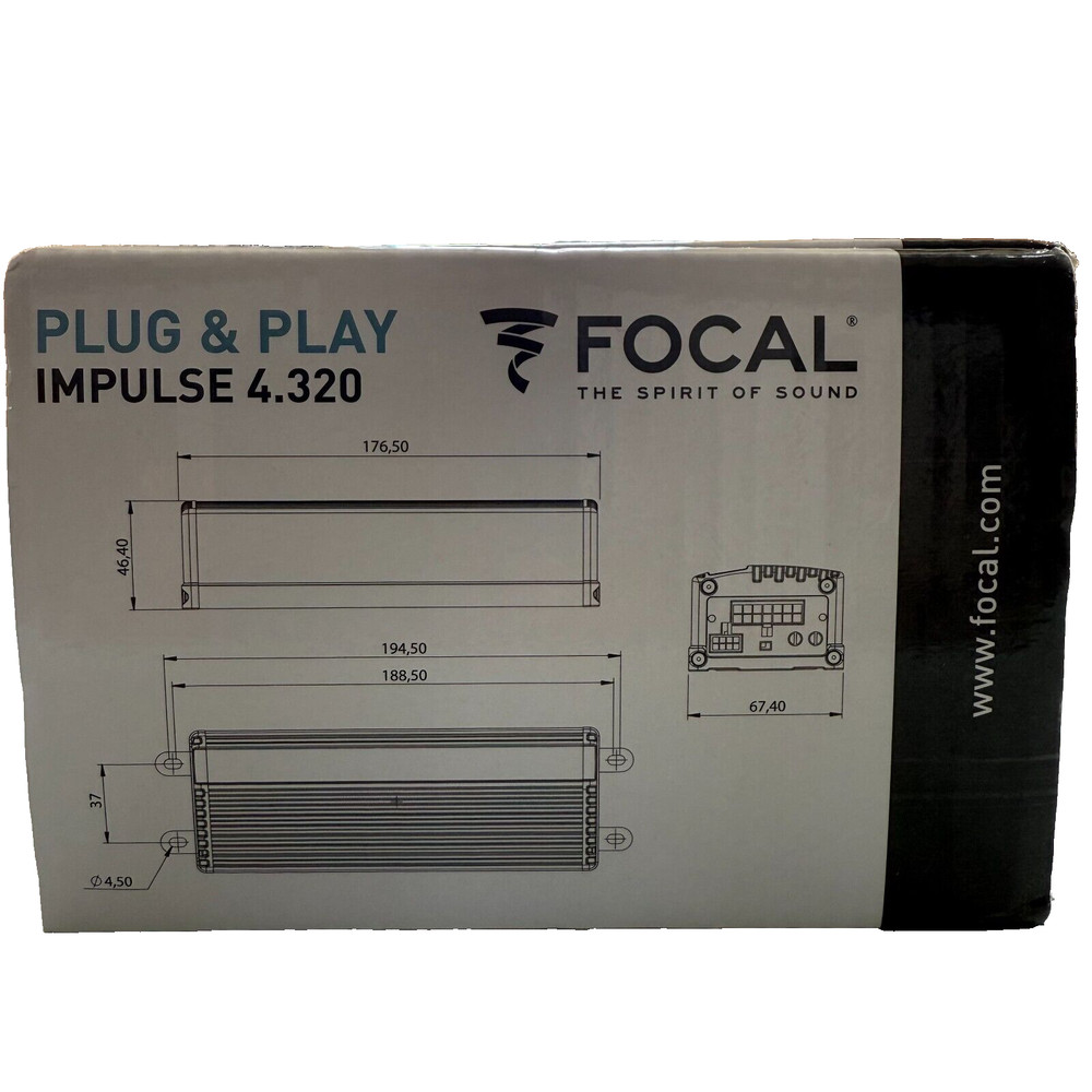 Focal Impulse 4.320 - 4 Channel Compact Amplifier 4 x 55 Watts RMS Class D