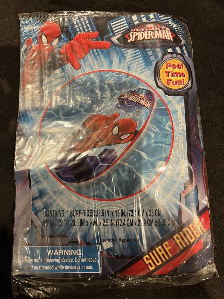 SPIDERMAN - SURF BOARD RIDER MARVEL COMICS POOL SWIM INFLATABLE FLOAT