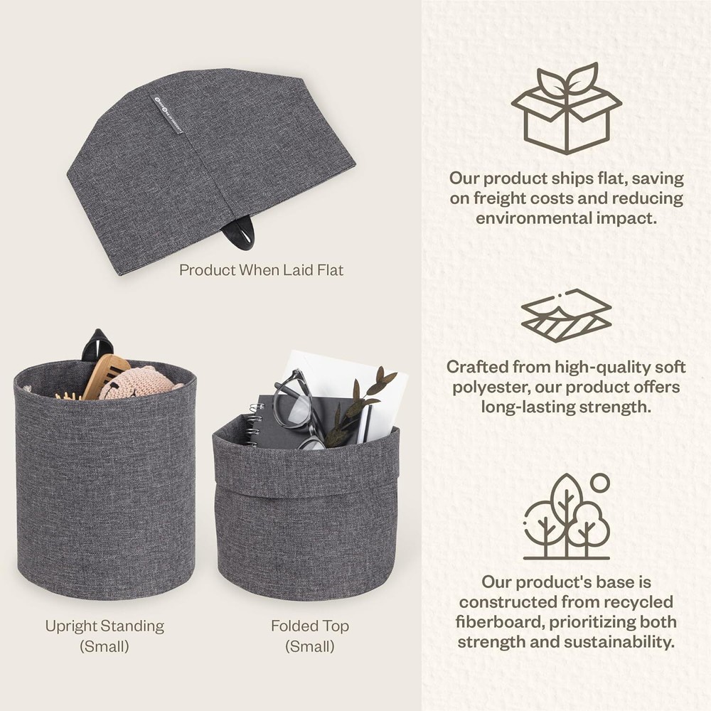 Bigso Soft Hang Around Hanging Storage Basket | Small | Grey
