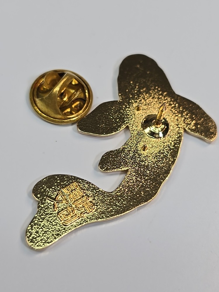 Koi Fish White With Orange Lapel Pin