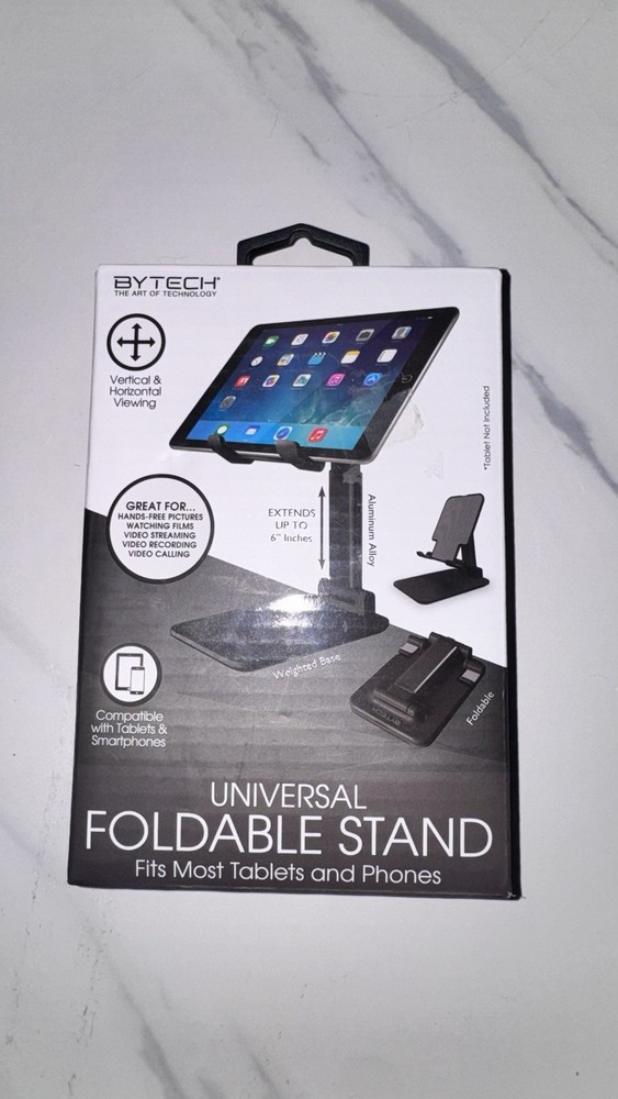 ByTech Universal Foldable Stand fits most Tablets and Phones