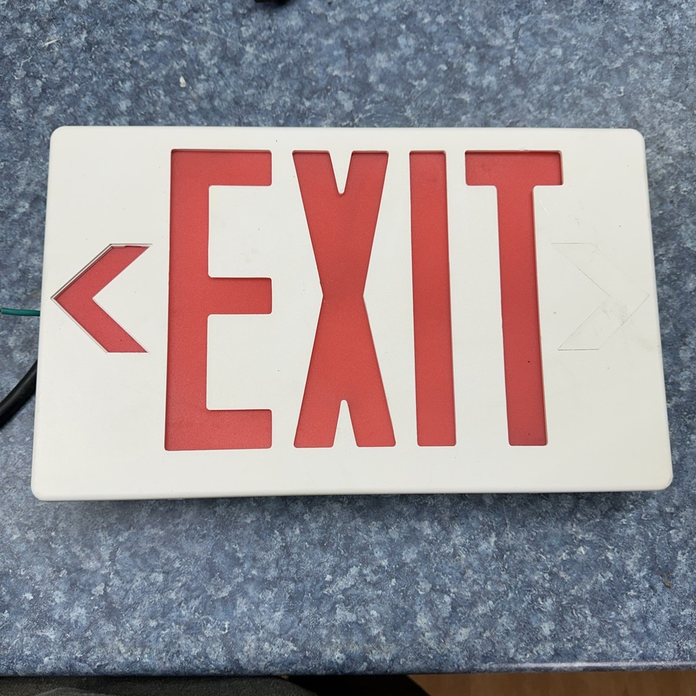 Emergency Exit Sign 110v LED Battery Backup