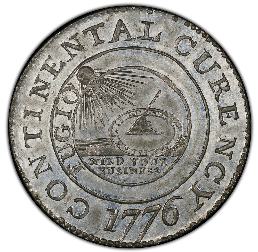 1776 CONTINENTAL $1 PCGS MS 63
