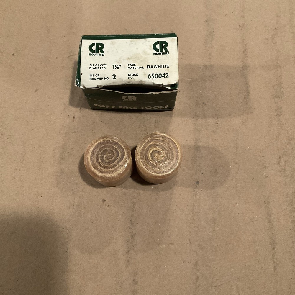 2 CR Rawhide Replacement Faces For Split Head Hammer #2 PN#650042 1-1/2” Dia