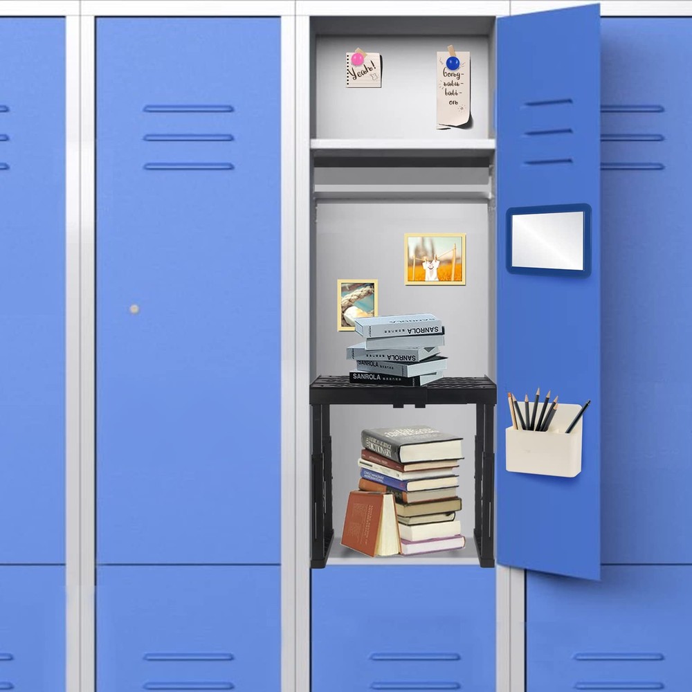 Locker Shelf for Locker Adjustable Height and Width, Locker Organizer Shelf S...