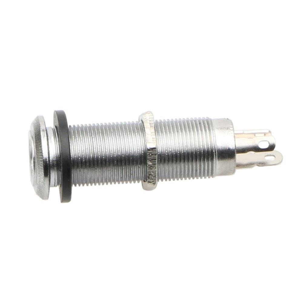 Swhmc 1/4inches Electric Guitar Jack Chrome Threaded Cylinder Output Input Ja...
