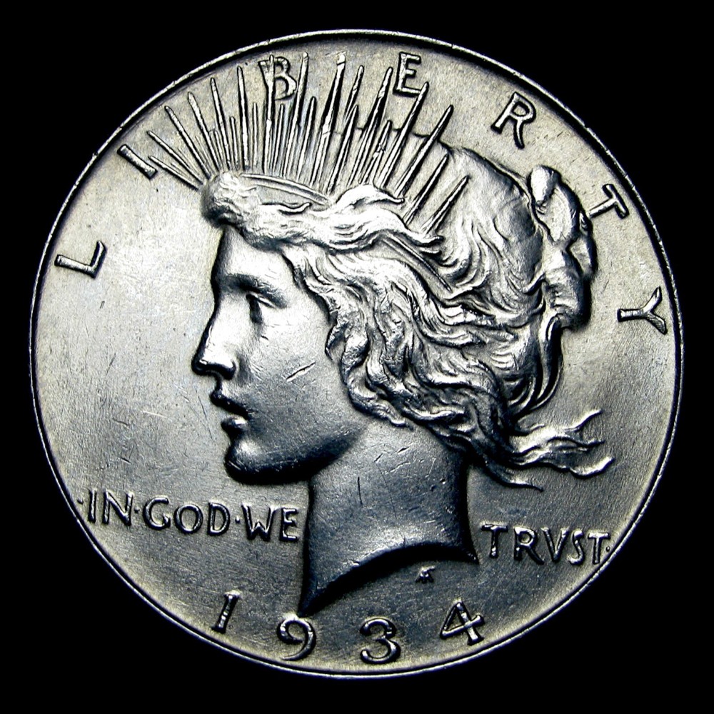 1934 Peace Dollar Silver ---- Unc Stunning Coin ----  #PP265