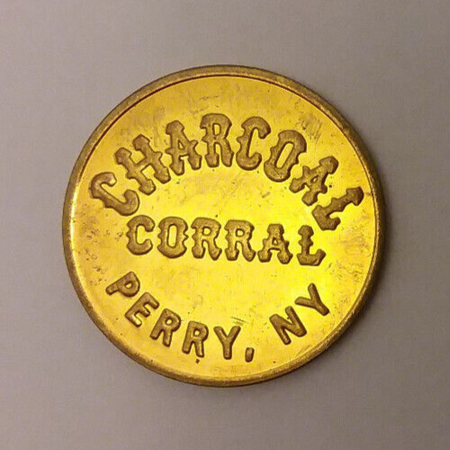 Charcoal Corral Perry, NY Arcade Game Token 24mm