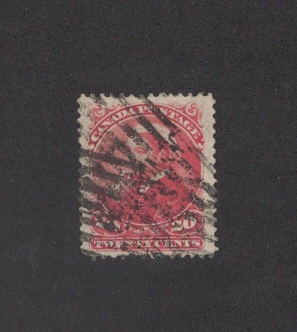Canada Scott 46 - Queen Victoria. 20 Cent.   Used.   #02 CAN46