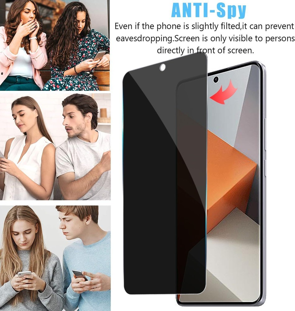 For Xiaomi Poco F6 Pro Privacy Full Coverage Tempered Glass Screen Protector