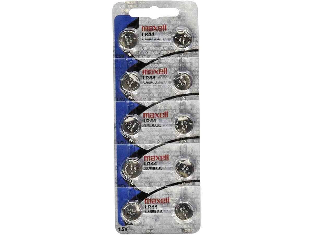 10  Maxell LR44 AG13 357 Button Cell Battery NEW HOLOGRAM PACKAGE **