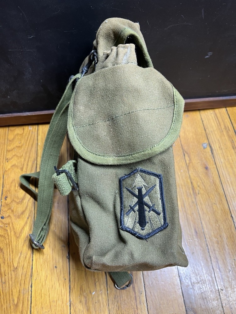vintage military canvas haversack