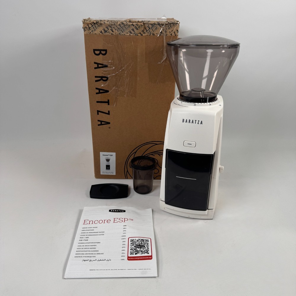Baratza Encore Espresso-Ready Precision ESP Model 495 Coffee Grinder in White
