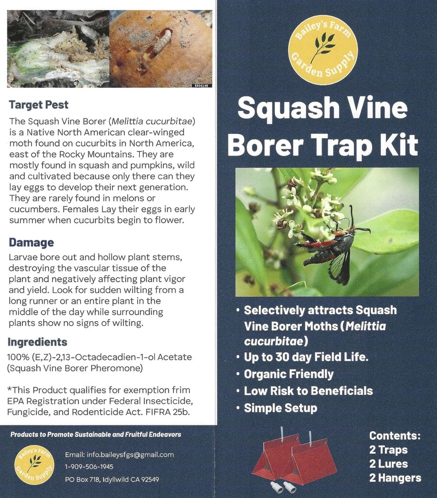 Bailey's Squash Vine Borer Trap Kit, 2-Pack