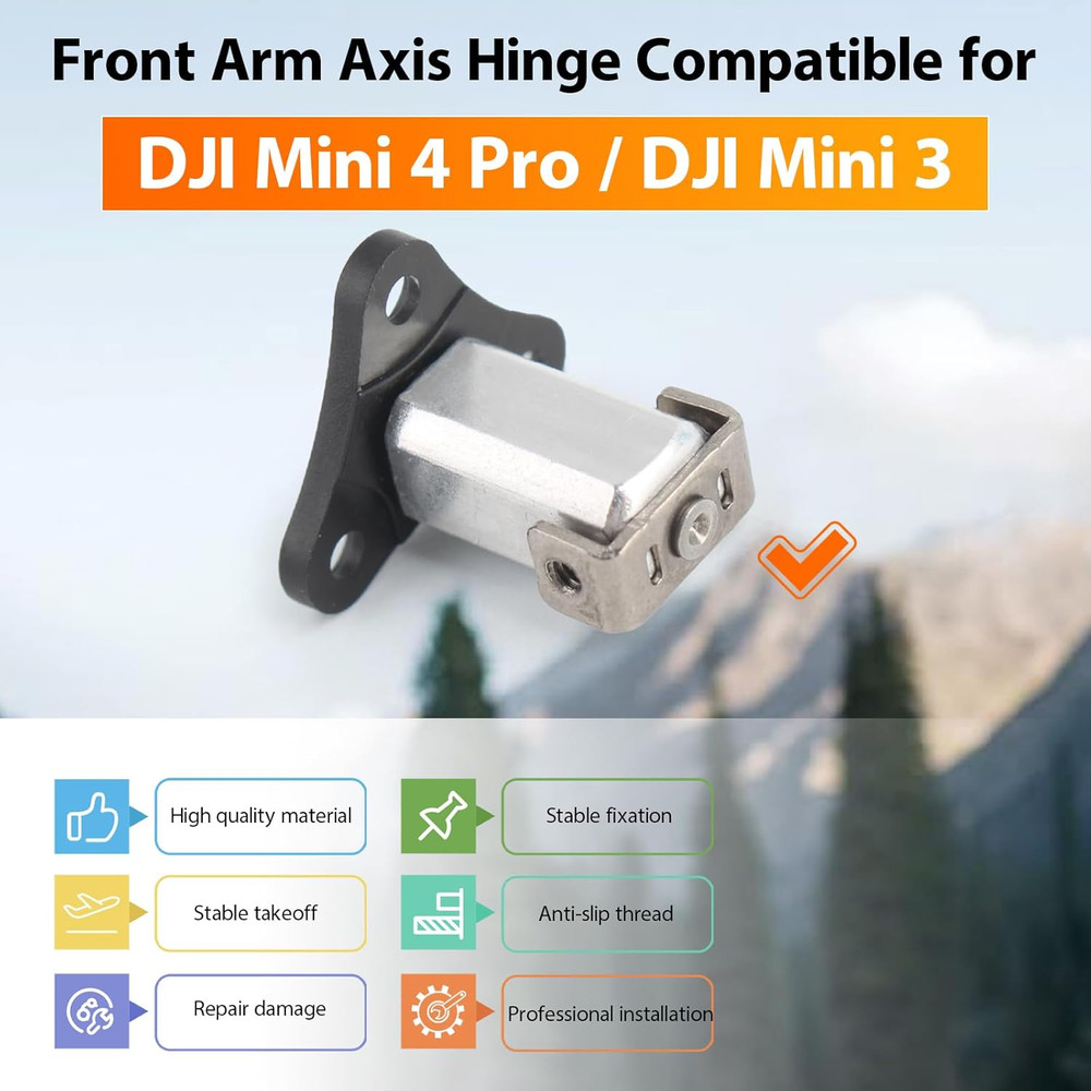 Front Arm Axis Replacement for DJI Mini 4 Pro/Mini 3 Front Arm Hinges Arm Shaft