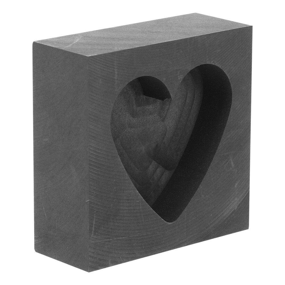 Graphite Molds for Casting Refining Scrap Heart Shaped Ingot Manual Gold Model