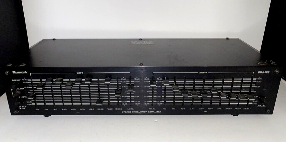 VINTAGE NUMARK STUDIO MASTER EQ-2400 10-BAND STEREO FREQUENCY EQUALIZER + MANUAL