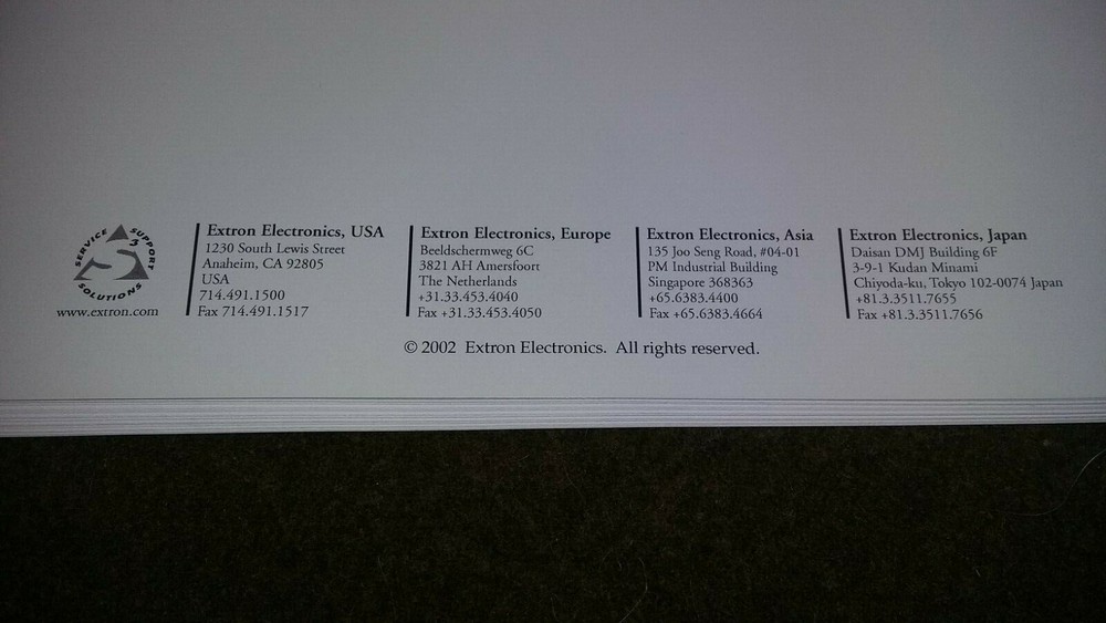 Extron Electronics Media Link Controller MLC 206, 206 AAP, EC Manual w/ Labels