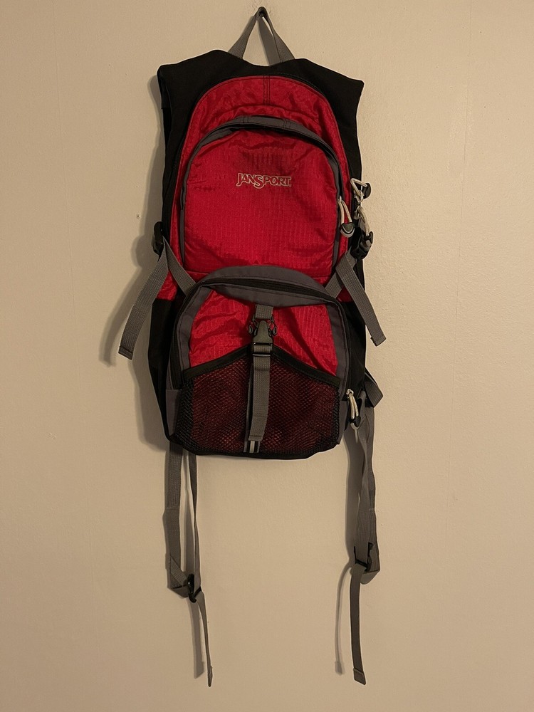 Jansport TN75 Hydration Backpack Hiking Day Pack Red/Black