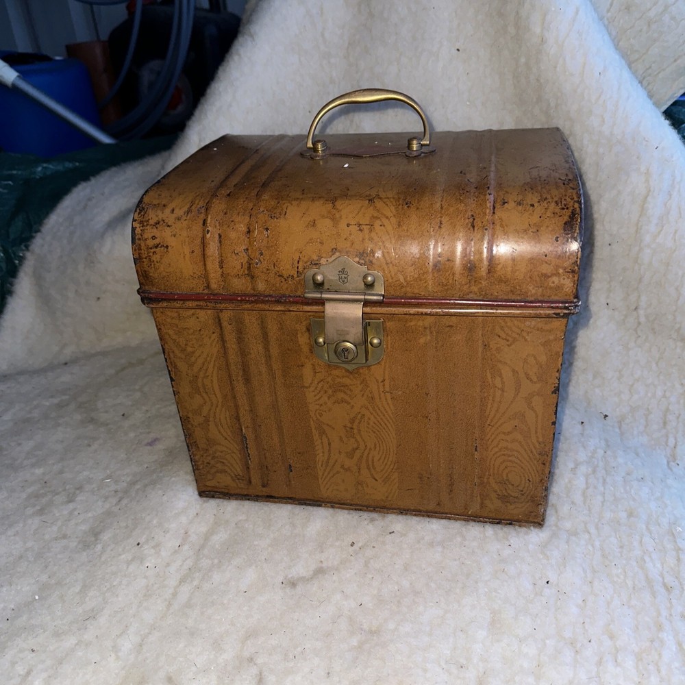 Vintage Metal Dome Trunk