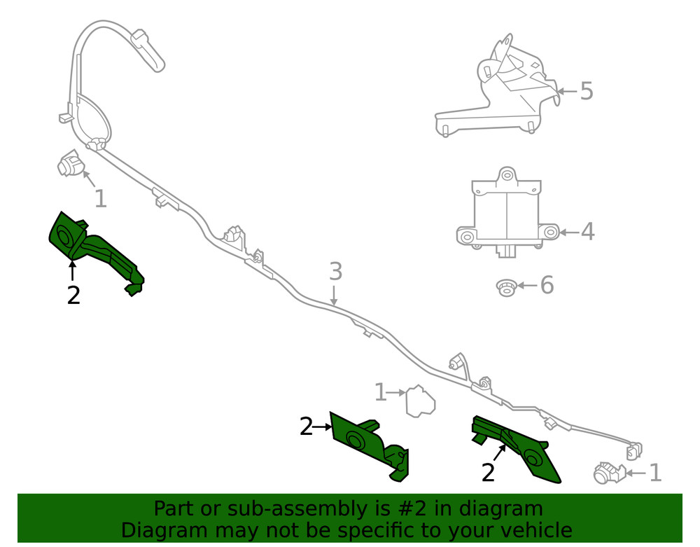 Genuine Subaru Park Sensor Holder 87622AN03A